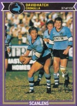 1987 Scanlens Rugby League #37 David Hatch Front